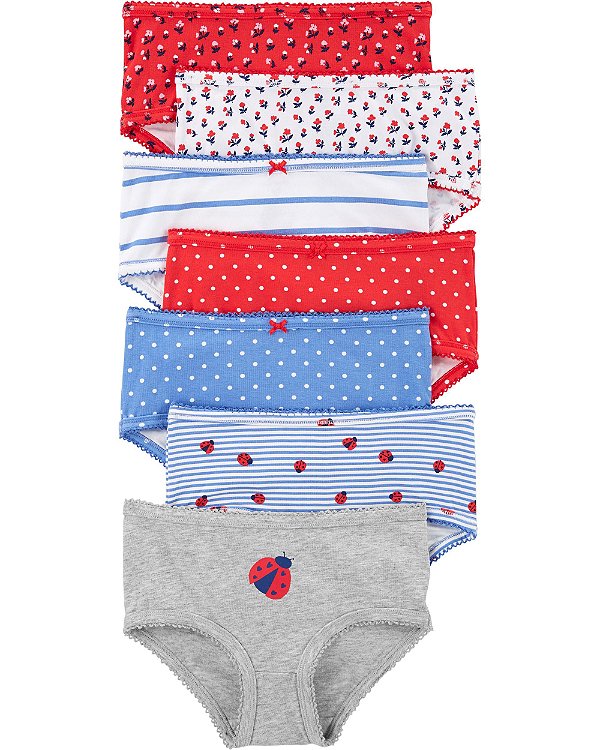 KIT 7 CALCINHAS CARTER'S - JOANINHA FLORAL - MENINA