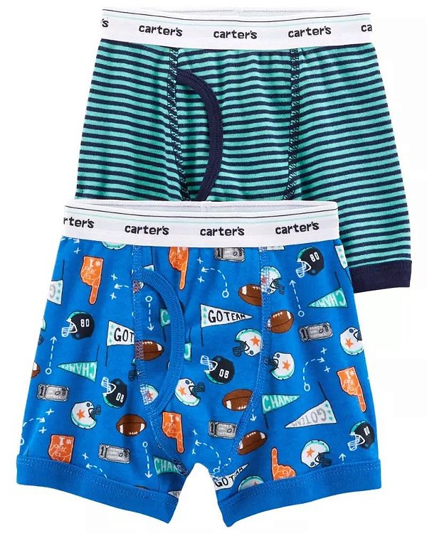 KIT 2 CUECAS BOXER CARTER'S - FUTEBOL AMERICANO - MENINO