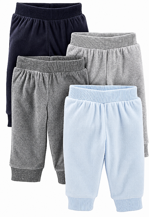 KIT 4 CALÇAS FLEECE SIMPLE JOYS made by CARTER'S - BASIC - MENINO