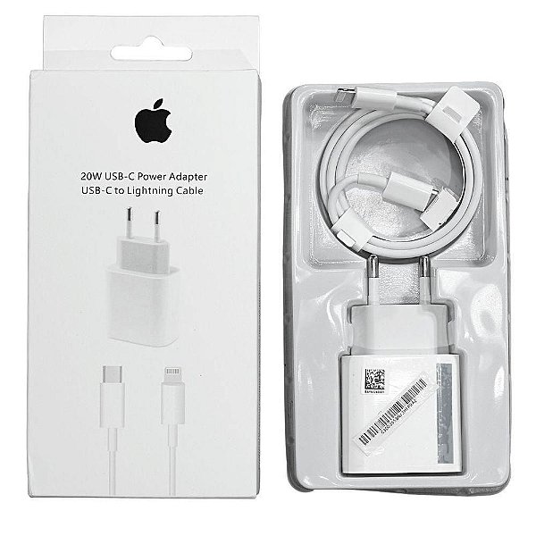 Carregador Com Cabo 20w Usb-c Lightning iPhone