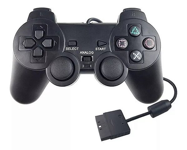 Controle Doubleshock Playstation 2 PS2 Com Fio