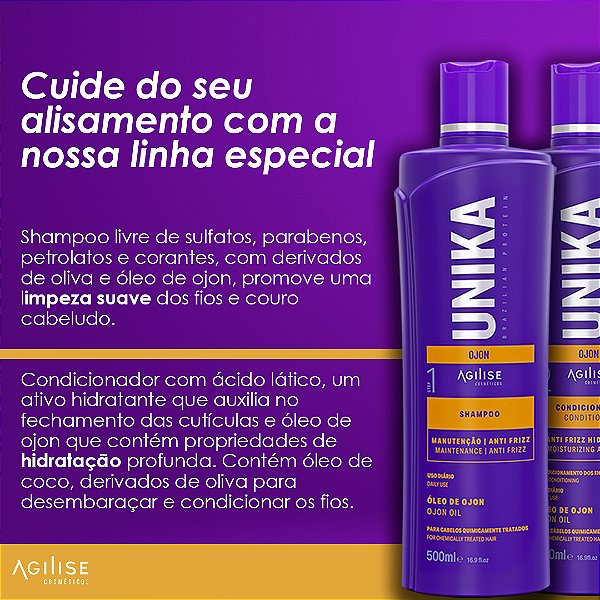 KIT UNIKA HOME CARE - SHAMPOO, CONDICIONADOR E MÁSCARA 10%OFF