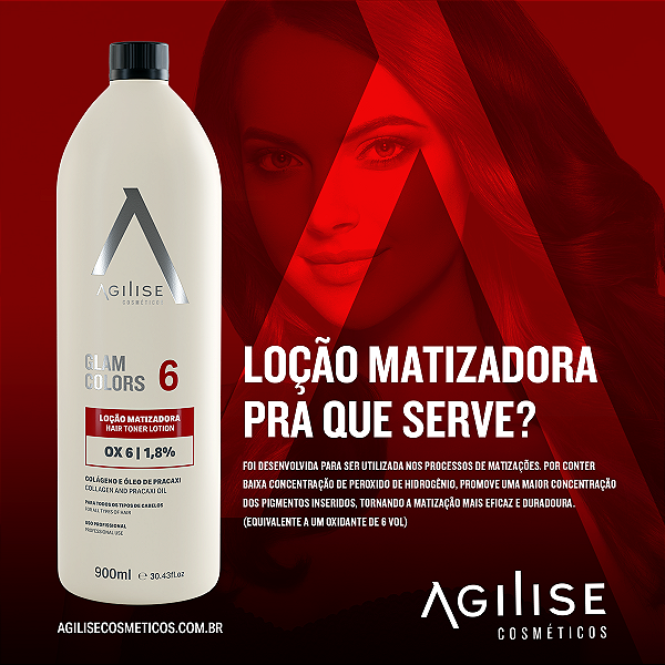 LOÇÃO MATIZADORA 6 VOLUMES | GLAM COLORS - 1L