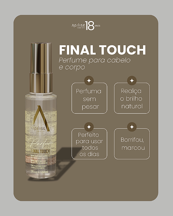PERFUME CAPILAR PARA CABELO E CORPO - 60 ml