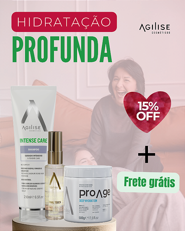 KIT 3: Hidratação Profunda - SHAMPOO CARE, MÁSCARA PRO AGE E PERFUME CAPILAR