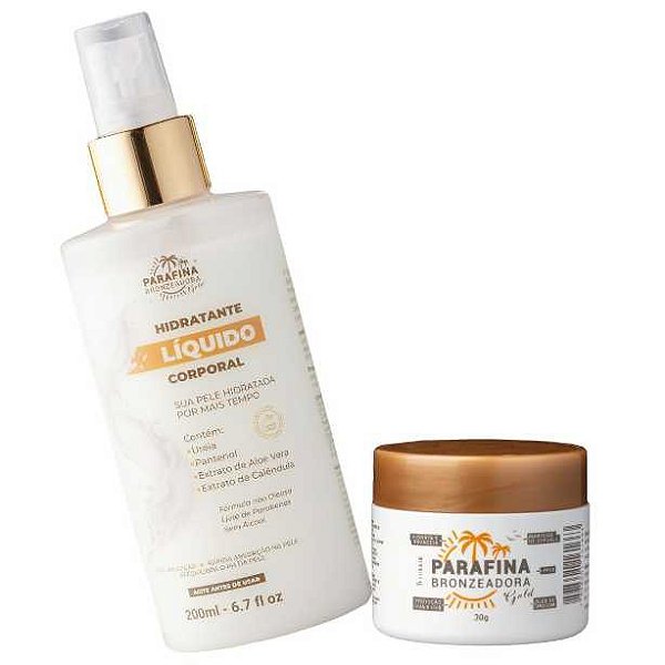 Kit  Bronzeador Natural com 30g com Hidratante Líquido Corporal 200ml Energizante