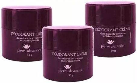 KIT 3 Desodorantes Em Creme Pierre Alexander - 50g cada