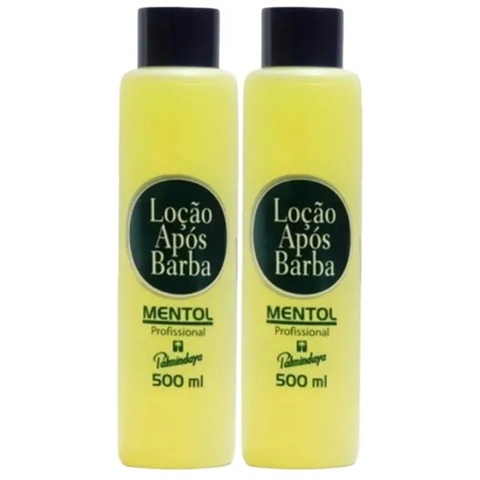 Kit 2 Loção Após Barba MENTOLADA 500ml Palmindaya
