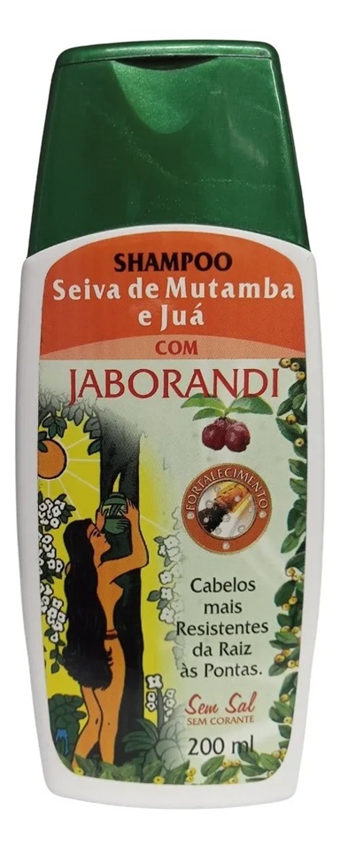 JABORANDI Shampoo Seiva de mutamba e Juá Sem Sal 200ml
