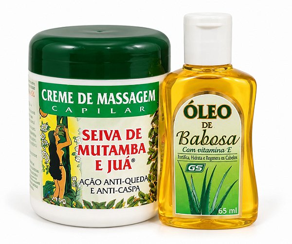 Kit Cuidados Capilares – Creme de Massagem + Óleo de Babosa