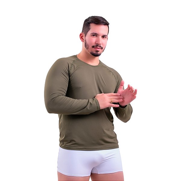 Camisa Proteção UV50+ Masculina - Verde Elite