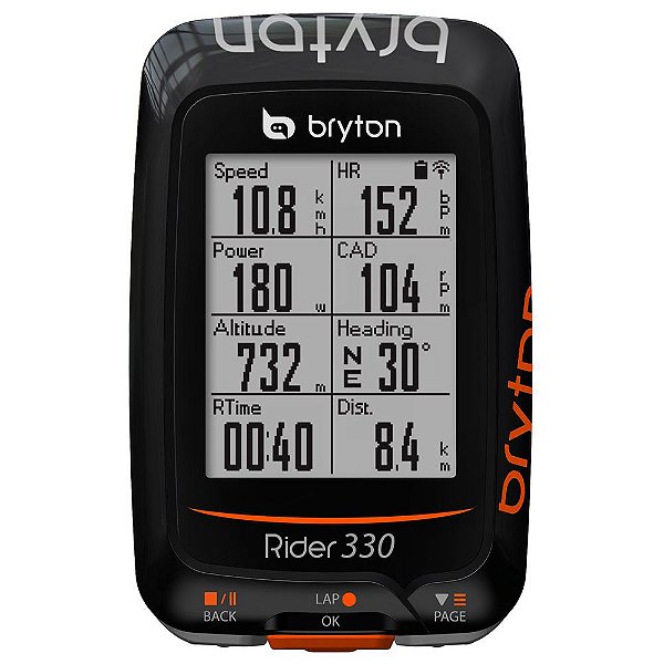 Ciclocomputador Gps Bryton Rider 330E - 72 Funções