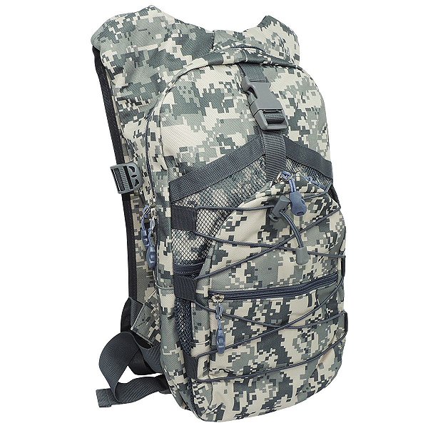 Mochila De Hidratação Soldier Blade Em Nylon Com Reservatório 2 Litros - Camuflado Verde