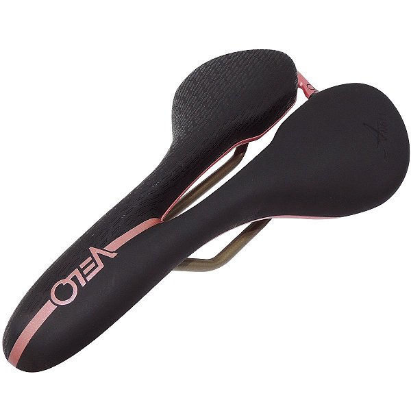 Selim Velo Angel Rize+ 256x158mm Vazado Preto/rosa