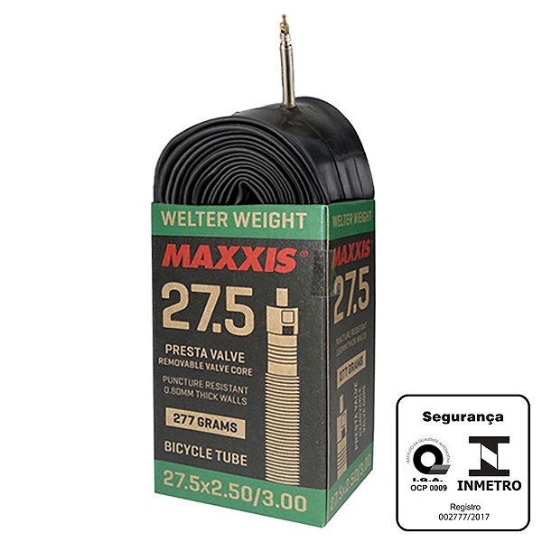 Câmara Maxxis Welter Weight 27.5X2.50/3.00 Válvula Presta 48mm Preto