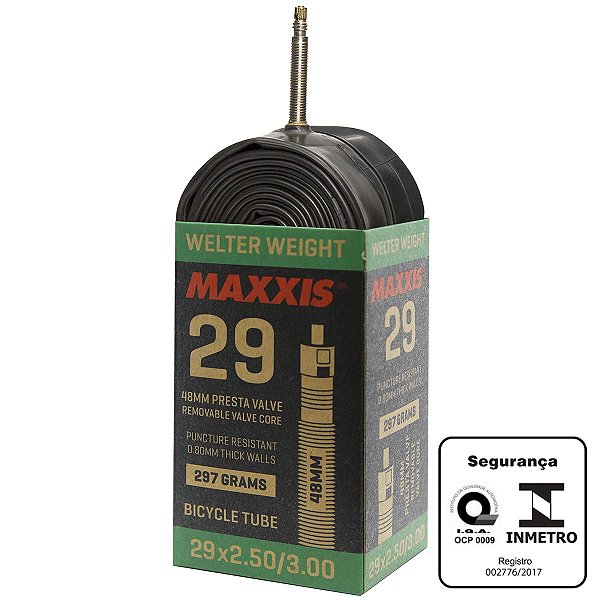 Câmara Maxxis Welter Weight 29x2.50/3.00 Válvula Presta 48mm Preto