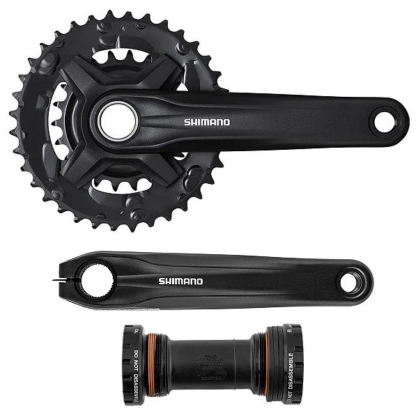 Pedivela Shimano Altus Fc-mt210-2 C/ Mov. Central Duplo Preto