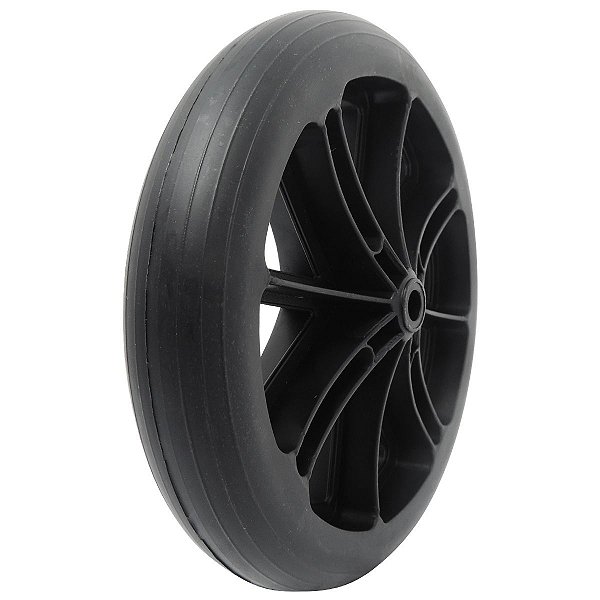 Roda Dianteira Maciça 6" 68 para Cadeira de Banho Furação 8mm Preto