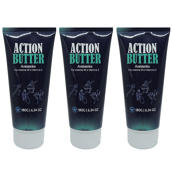 Kit 3 Cremes Anti Atrito Action Butter Tahoma Bisnaga 180g