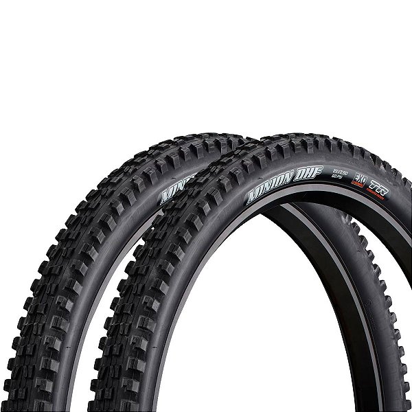 Kit 2 Pneus Maxxis Minion Dhf 29x2.50 Dobrável Kevlar Exo/tr Preto