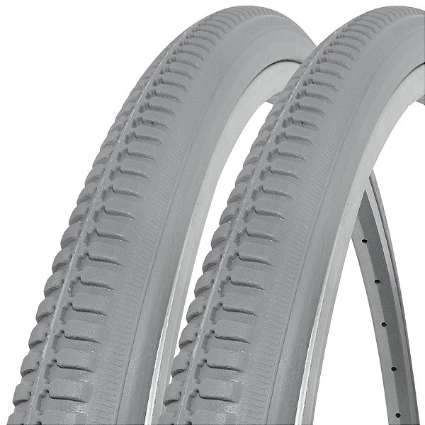 Pneus Maciços 24x1 3/8 (37-540) Movix para Cadeira de Rodas - Par Cinza