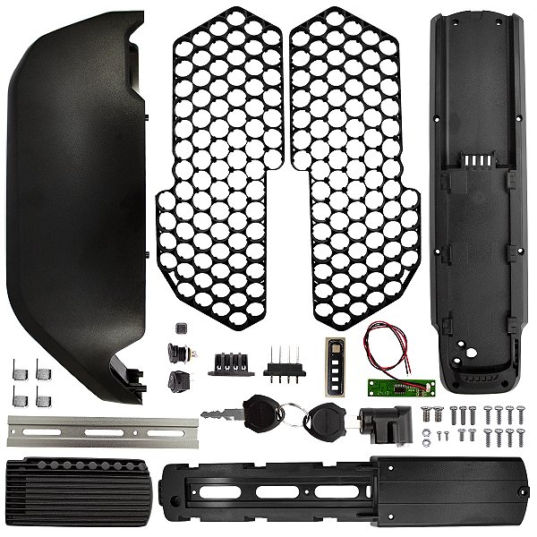 Caixa de Bateria E-bike 48V para 84 Células com Chave Preto