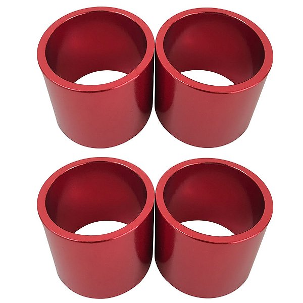 Kit 4 Espaçador Calypso De 30mm Para Garfo Ahead Em Alumínio Vermelho