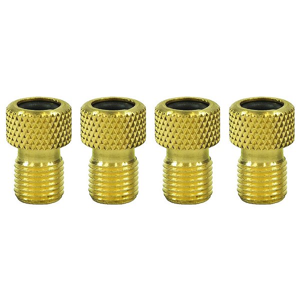 Kit 4 Adaptador De Válvula Em Latão Com Retentor