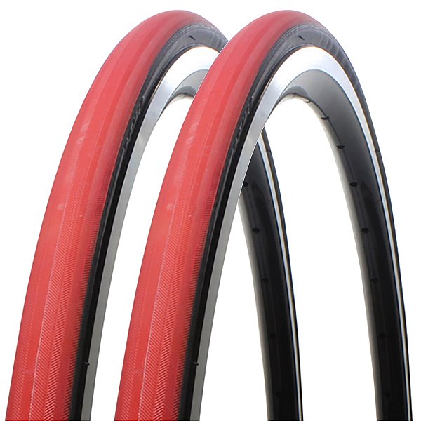 Pneus 26x1 (25-590) Pr1mo Racer para Cadeira de Rodas - Par Preto/vermelho