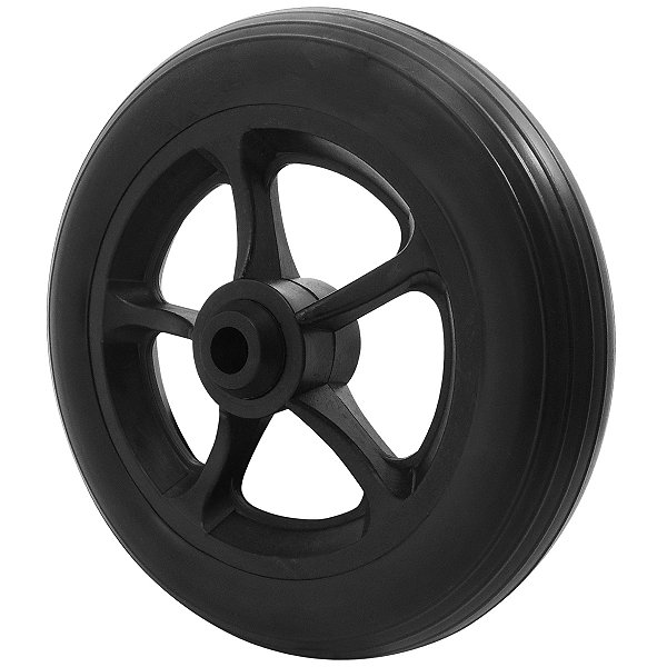 Kit 2 Rodinhas Dianteira Cadeira de Rodas CALYPSO Maciça Aro 6" Preto