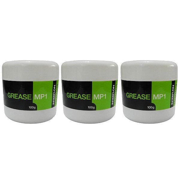Kit 3 Graxa INTERFLON Grease Mp1 Mineral 100g