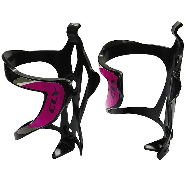 Kit 2 Suportes de Caramanhola Cly COMPONENTS em Plástico Preto/Rosa