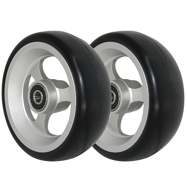 Rodas Dianteiras 4x1.5" PRIMO Alumínio para Cadeira de Rodas - Preto (Par)