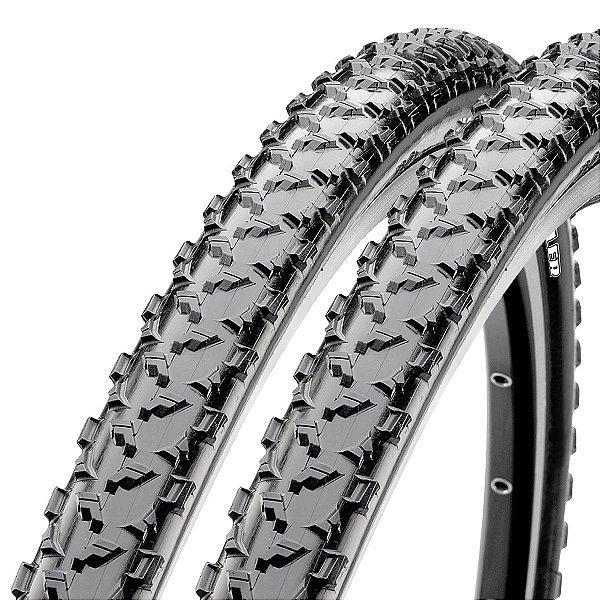 Kit 2 Pneus Maxxis Mud Wrestler 700X33C Dobrável Carbon Fiber 120 TPI Exo/Tr Preto