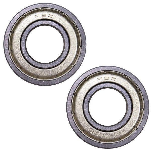 Kit 2 Rolamento R8-z Rígido de Esfera Prata