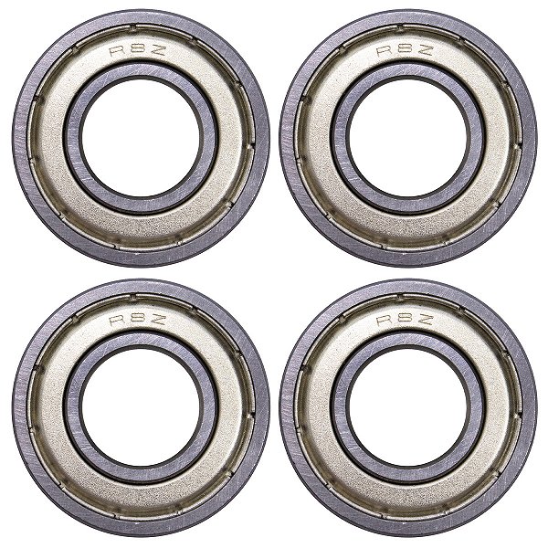 Kit 4 Rolamento R8-z Rígido de Esfera Prata