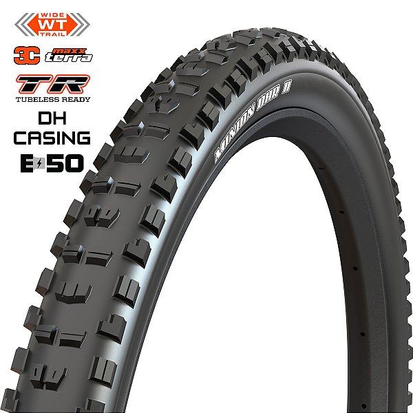 Pneu Maxxis MINION DHR II 27.5x2.40WT Dobrável 3CT/DH/TR/E50 Preto