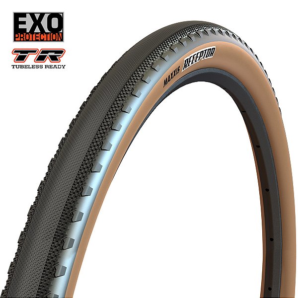 Pneu Maxxis RECEPTOR 700x40C Dobrável EXO/TR 120TPI Tanwall