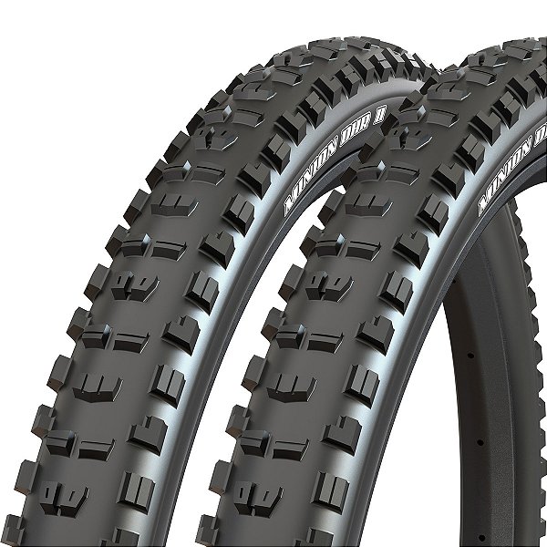 Pneus Maxxis MINION DHR II 27.5x2.40WT Dobrável 3CT/DH/TR/E50 - Preto (Par)