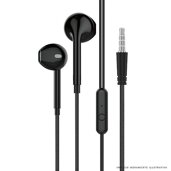 Fone de Ouvido com Microfone Entrada P2