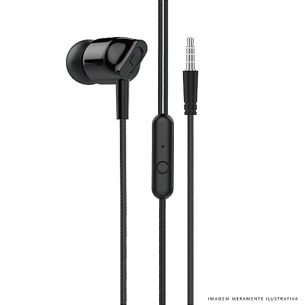 Fone de Ouvido Intra-auricular com Microfone Entrada P2