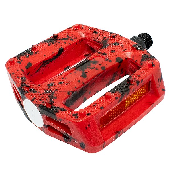 Pedal Plataforma 9/16 Cly Urban Pro em Pp Vermelho/preto