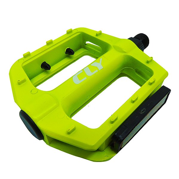 Pedal Plataforma 9/16 Cly Pro Force em Alumínio Verde Neon
