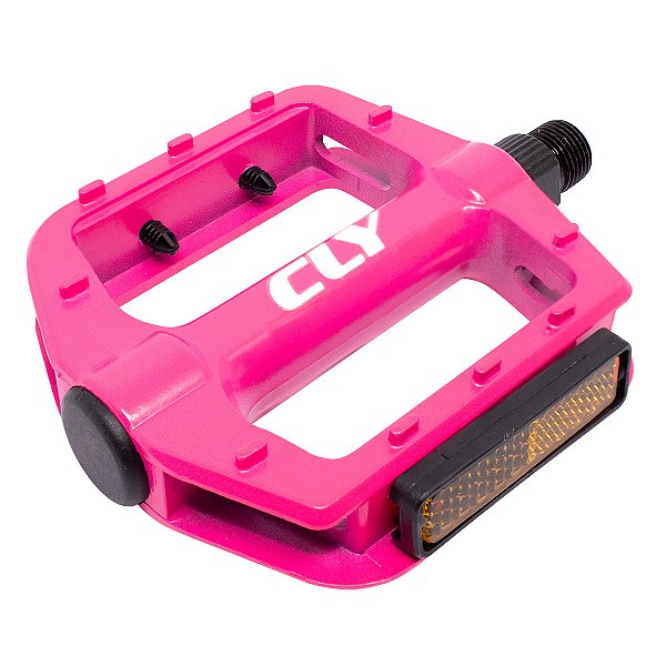Pedal Plataforma 9/16 Cly Pro Force em Alumínio Rosa