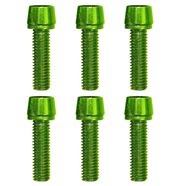 Parafuso Mesa Bike Cly M5 18mm Aço Verde - 6 Unidades
