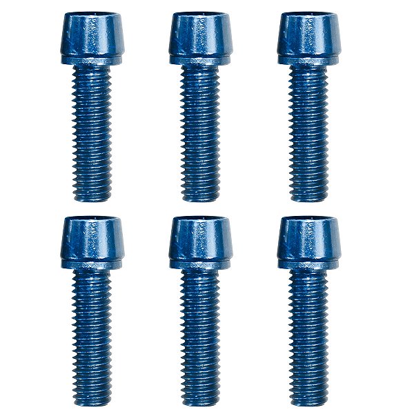 Parafuso Mesa Bike Cly M5 18mm Aço Azul - 6 Unidades