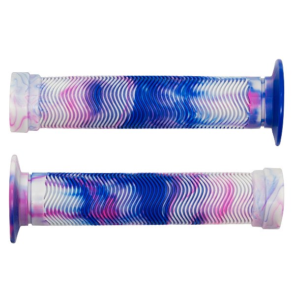 Manopla Cly Predator Bmx Freeride 150mm Grafismo Branco/azul