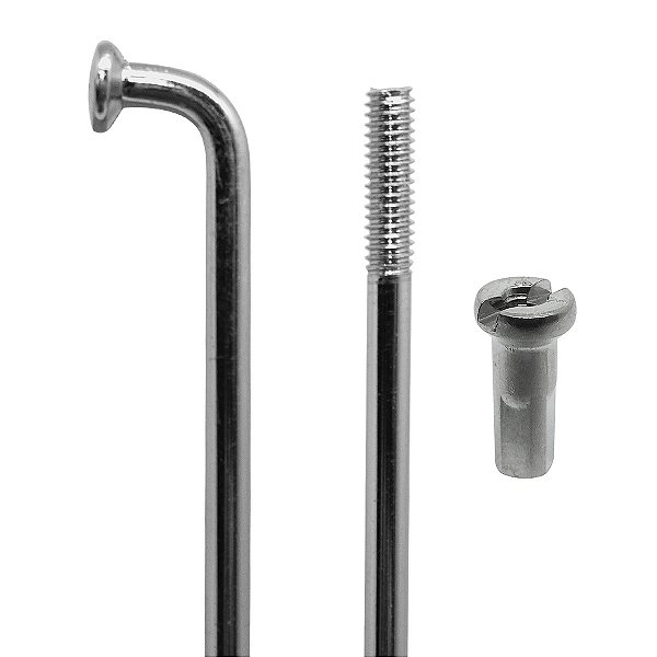 Raio Aço Cromado 2x255mm com Nipples (144 Un)