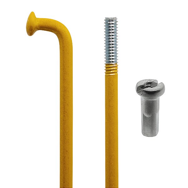 Raio Aço Dourado 2x255mm com Nipples (144 Un)