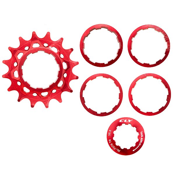Kit Conversão Single Speed 16d Cly Vermelho